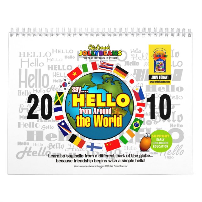 Calendário Diga OLÁ! de todo o mundo (Capa)