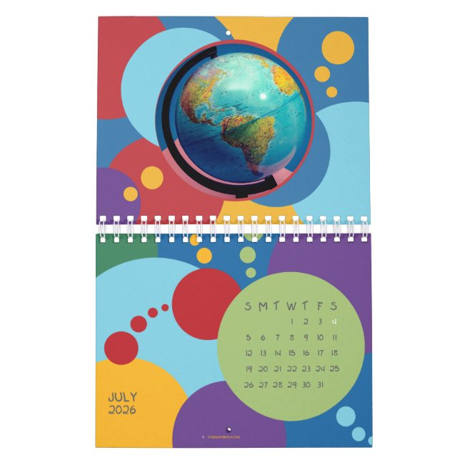 Calendário Digital Nomad 2026 World Calendar Choose Country (Jul 2026)