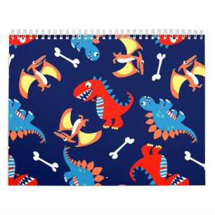 Calendário Dinossauros bonitos