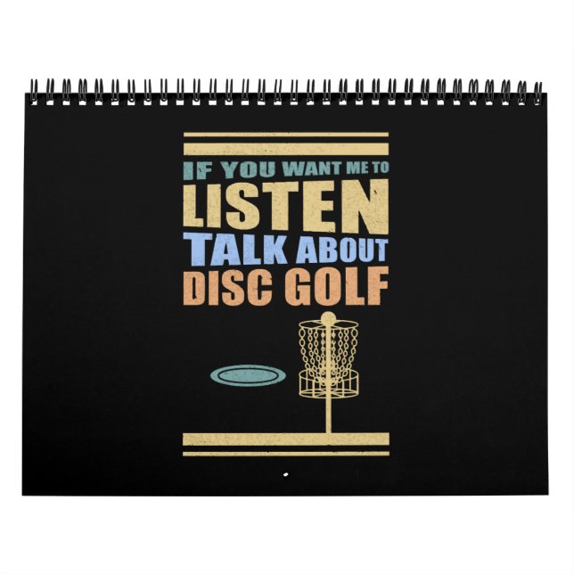Calendário Disk Golfer fala sobre golfe de disco (Capa)