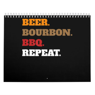 Calendário Diversão do Churrasco de Beer Bourbon Repetição