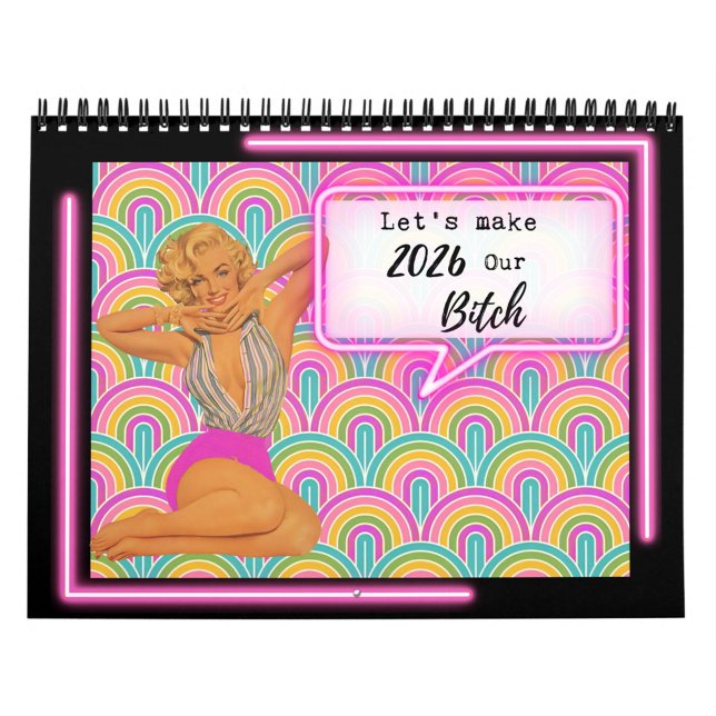 Calendário Divertido de Presente para Amiga Retro  (Criador carregado)