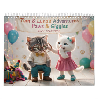 Calendário Divertido de Tom & Luna 2027 - Patas e 