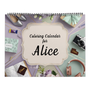 Calendário Divertido para Colorir