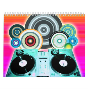 Calendário DJ Turntable com Vinil - Pop Art