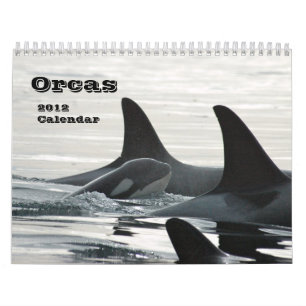 Calendário do ~ 2012 das orcas