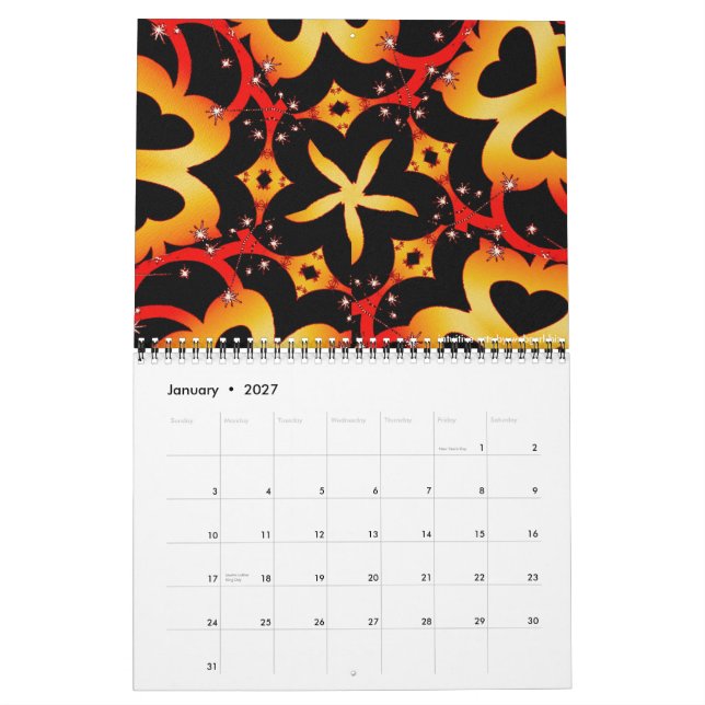 Calendário do Abstrato'delicaz 2012 (Jan 2027)