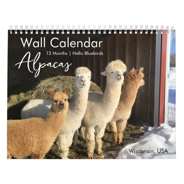 Calendário do Alpaca 2025 por Hello Bluebird (Capa)