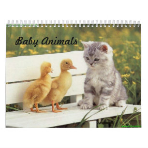 Calendário do animal do bebê