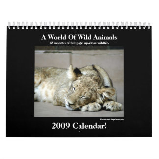 Calendário do animal selvagem 2009!