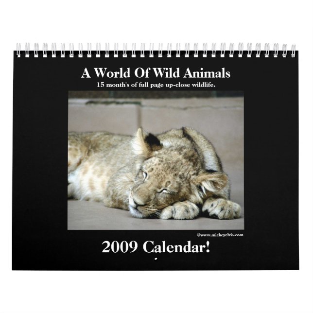 Calendário do animal selvagem 2009! (Capa)