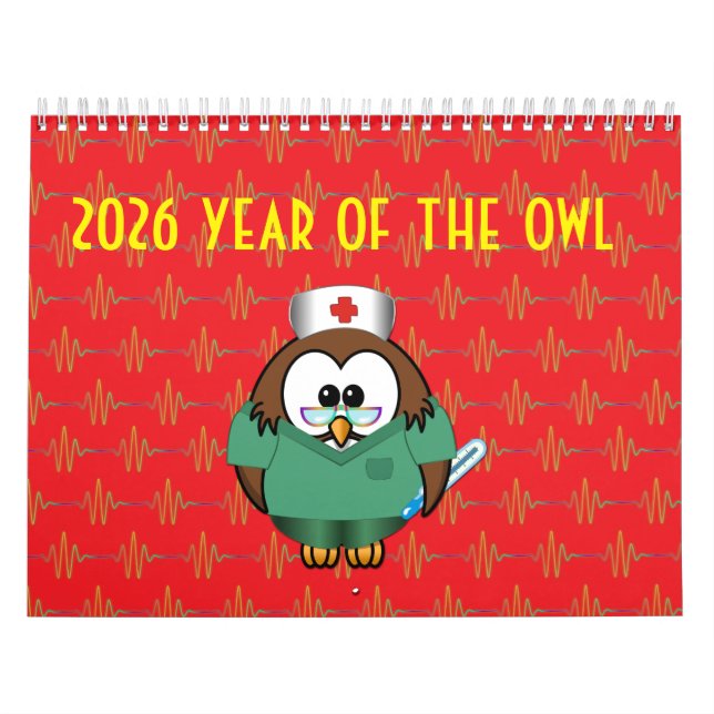 calendário do ano da coruja 2026 (Capa)
