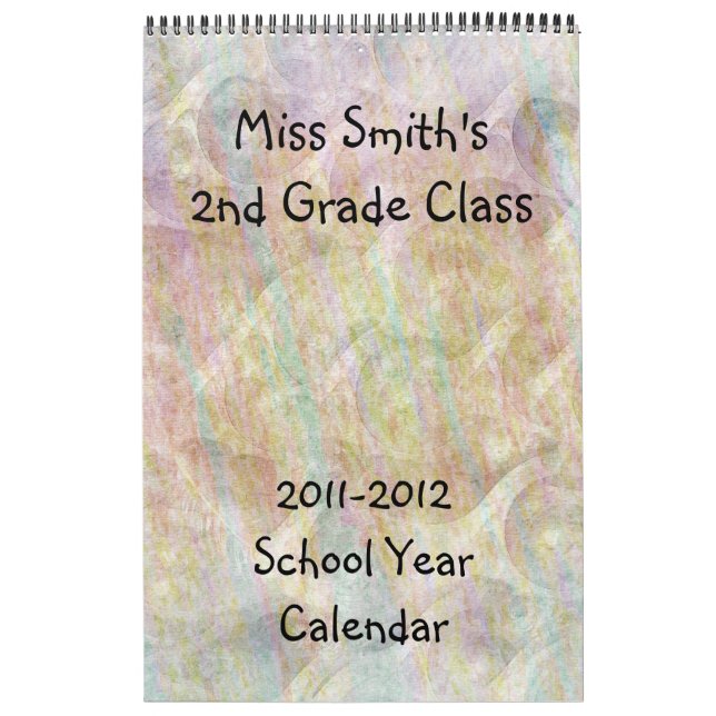 Calendário do Ano Escolar com páginas com linha (Capa)