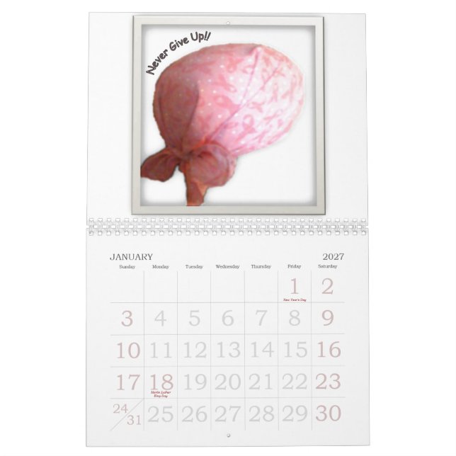 Calendário do apoio ao cancer de mama (Jan 2027)