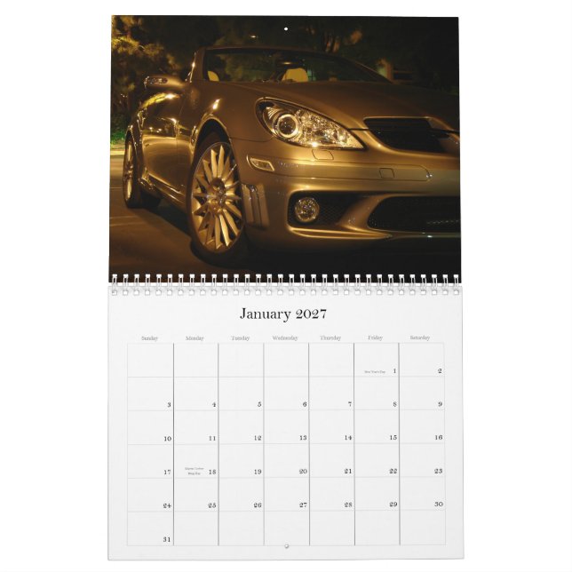 Calendário do Benz SLK 2010 de Mercedes (Jan 2027)