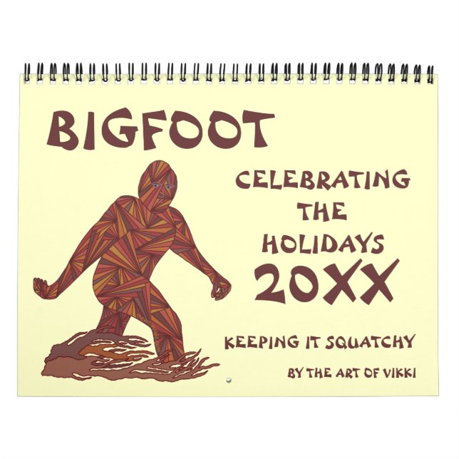 Calendário do Bigfoot Sasquatch Cryptid Geek 2015 (Capa)