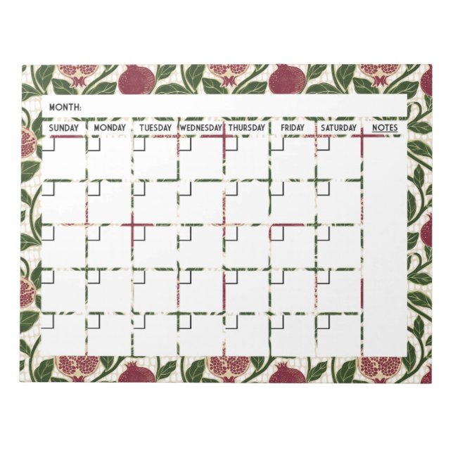 Calendário do Bloco de Notas Romano (Frente)