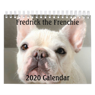 Calendário do Bulldog Francês 2020-Fredrick o Fr