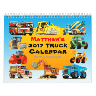 Calendário do caminhão da construção de 2017