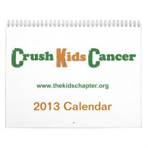 Calendário do cancer de 2013 miúdos do esmagamen