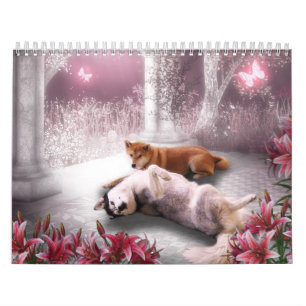 Calendário do cão da fantasia