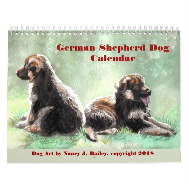 Calendário do cão de german shepherd (Capa)