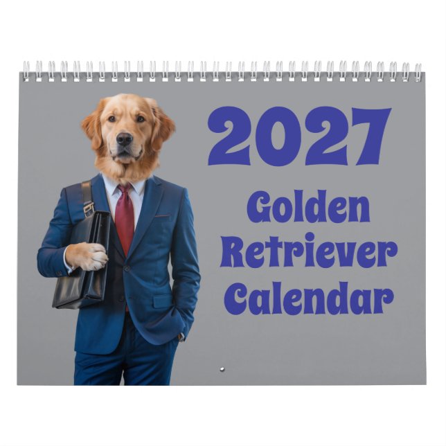 Calendário do Cão Golden Retriever 2027 (Capa)