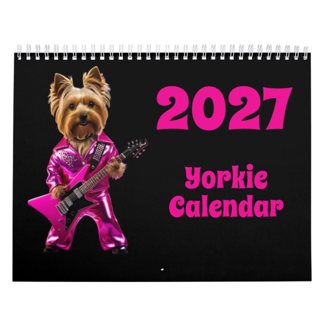 Calendário do Cão Yorkie 2027 (Capa)