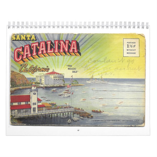 Calendário do Cartão-Postal Retroativo/Vintage (Capa)