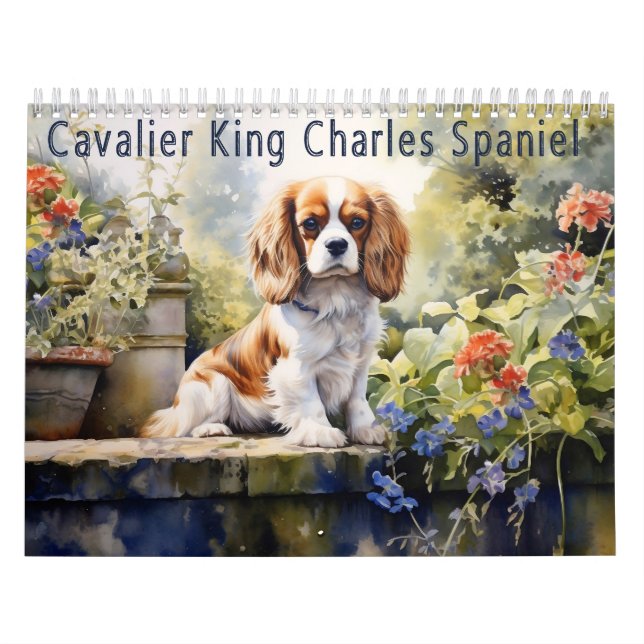 Calendário do Cavalier King Charles Spaniel, qualq (Capa)