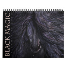 Calendário do cavalo da magia negra
