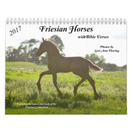 Calendário do cavalo do frisão com versos da