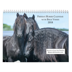 Calendário do cavalo do frisão com versos da