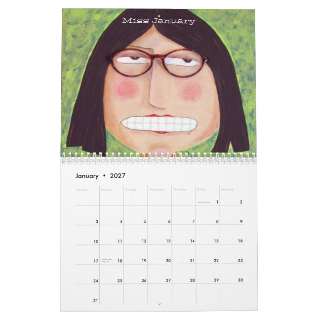 Calendário do cérebro 2012 do Biddy (Jan 2027)