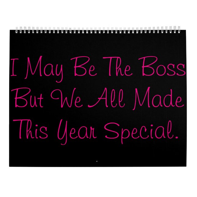 Calendário do chefe (Verso)