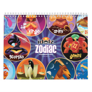 Calendário do círculo do zodíaco de Idolz