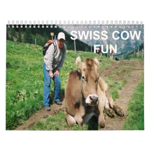 CALENDÁRIO DO COBRIR DO DIVERTIMENTO DA VACA