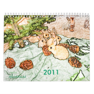 Calendário do coelho 2011 de Weedscapes