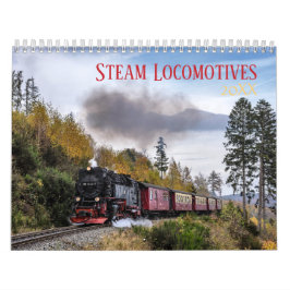 Calendário do Comboio com Locomotiva a Vapor