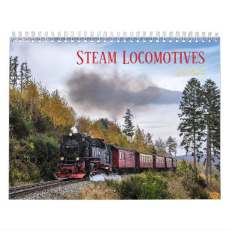 Calendário do Comboio com Locomotiva a Vapor