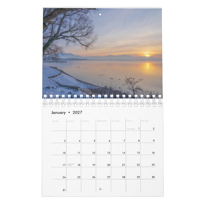 Calendário do conjunto Sun (Jan 2027)