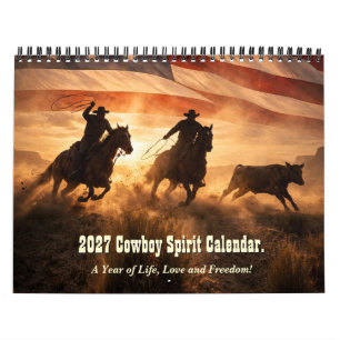 Calendário do Cowboy Western 2027 o Ano do Cowboy