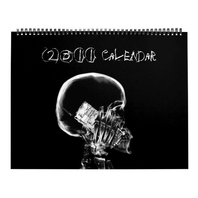 Calendário do esqueleto 2011 da visão do raio X (Capa)