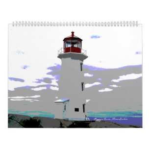 Calendário do farol de Nova Escócia da angra de