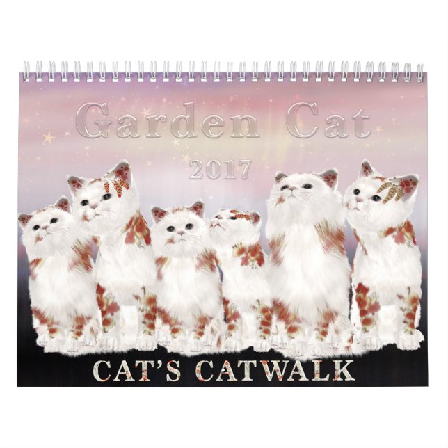 Calendário do gato 2017 do jardim (Capa)
