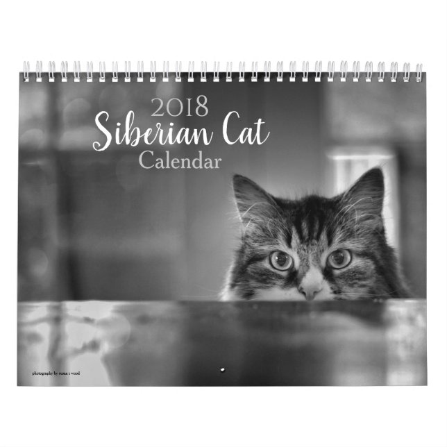 Calendário do gato de 2018 Siberian (Capa)