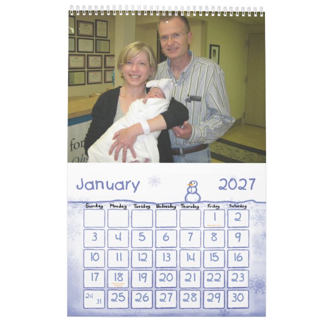 Calendário do harpista 2011 do bebê (Jan 2027)