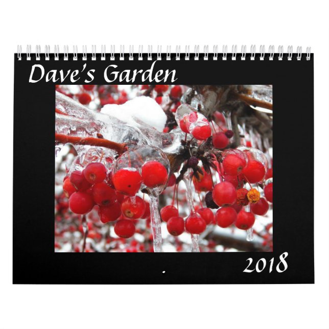 Calendário do jardim 2018 de Dave (Capa)