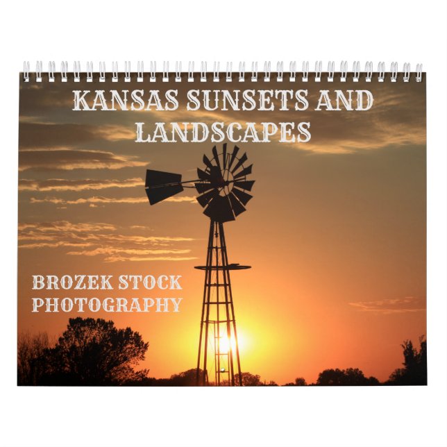 Calendário do Kansas Sunset e do Landscapes (Capa)