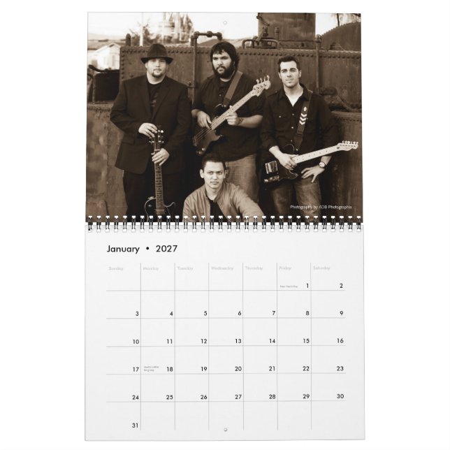 Calendário do ladrão 2011 do sulco (Jan 2027)
